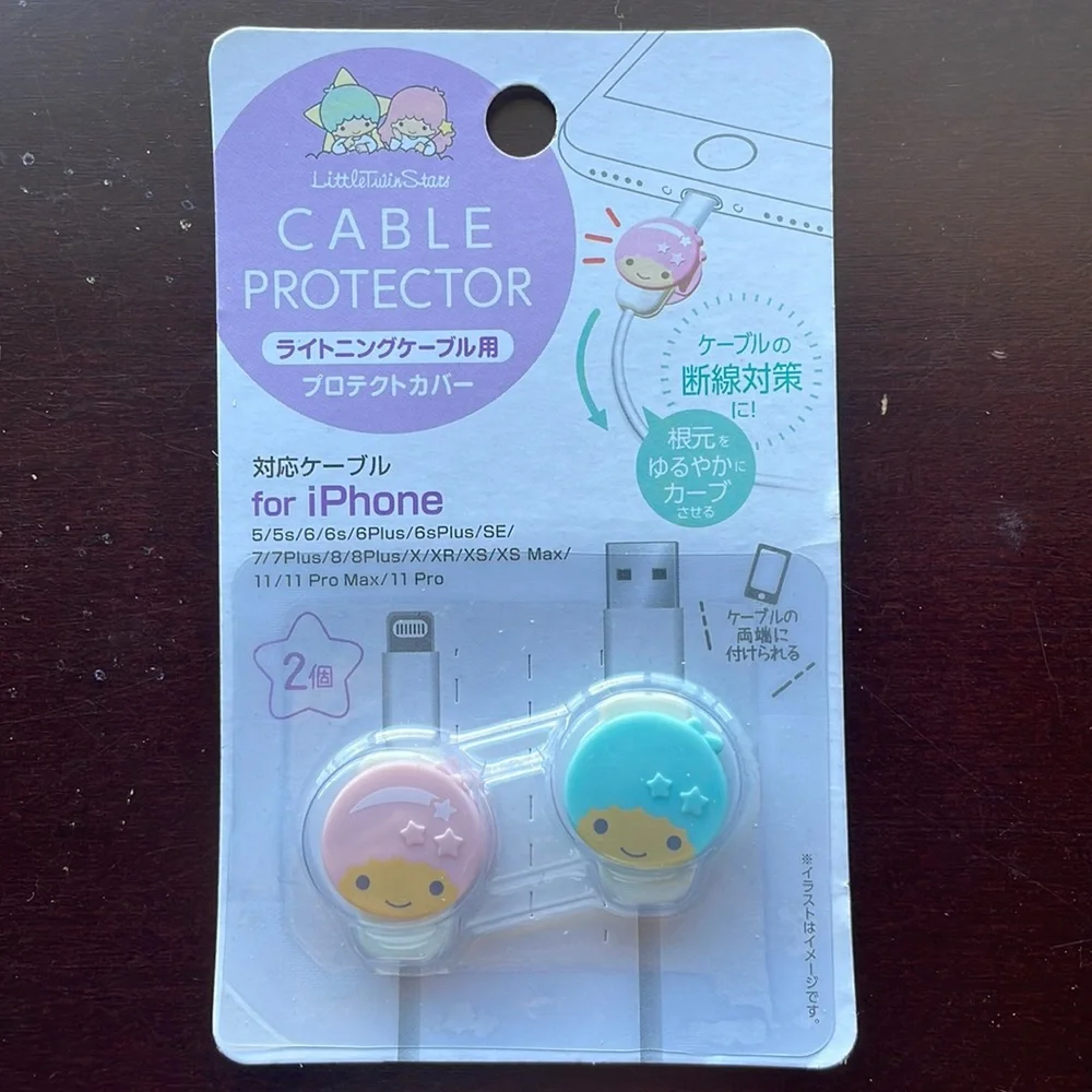 Sanrio Little Twin Stars Cable Protector iPhone Lightning Cable Cute Kawaii